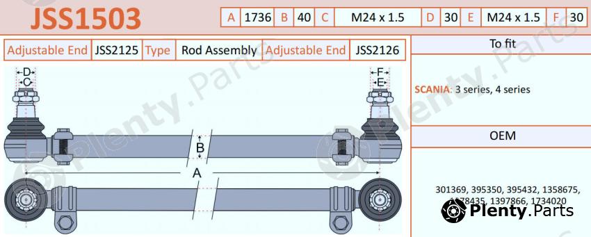  JURATEK part JSS1503 Rod Assembly