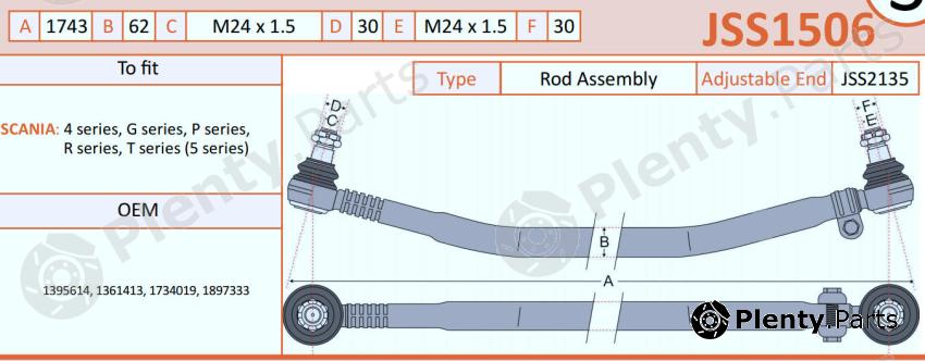  JURATEK part JSS1506 Rod Assembly