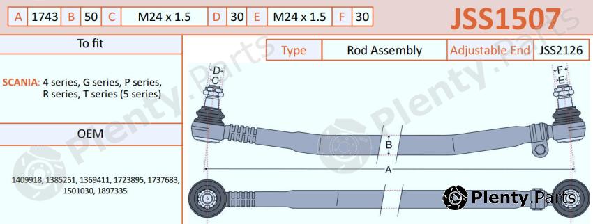  JURATEK part JSS1507 Rod Assembly