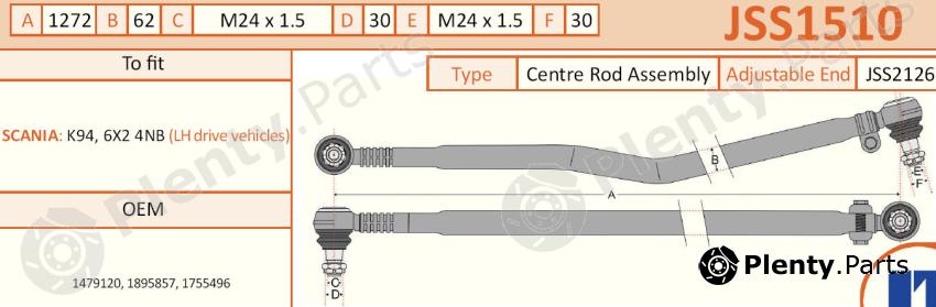  JURATEK part JSS1510 Centre Rod Assembly
