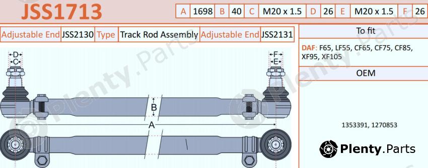  JURATEK part JSS1713 Rod Assembly