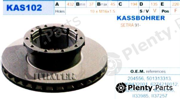  JURATEK part KAS102 Brake Disc