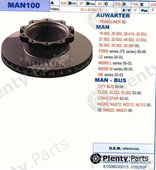  JURATEK part MAN100 Brake Disc