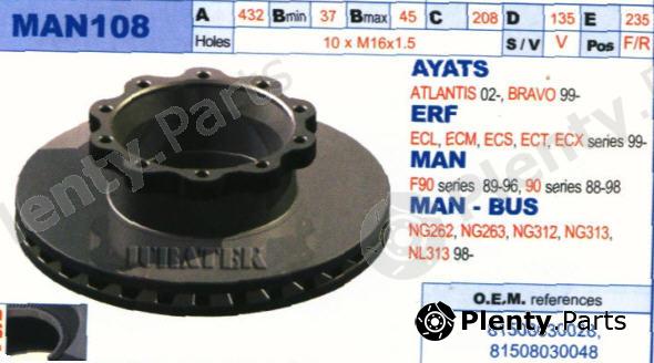  JURATEK part MAN108 Brake Disc