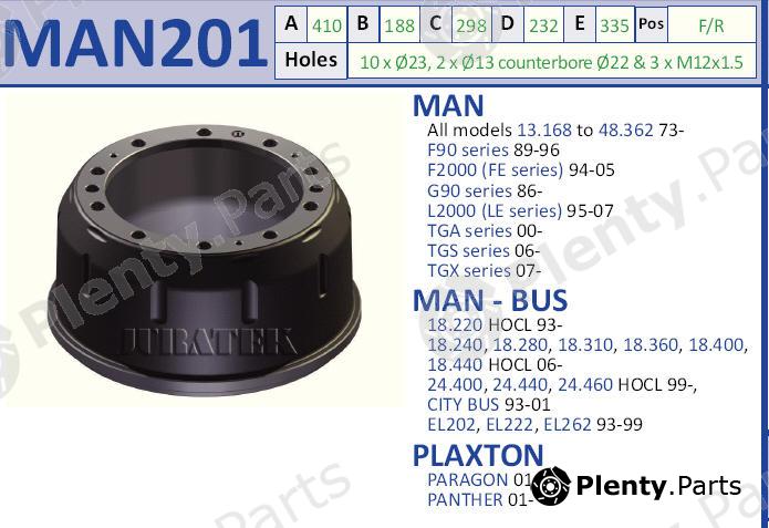  JURATEK part MAN201 Brake Drum