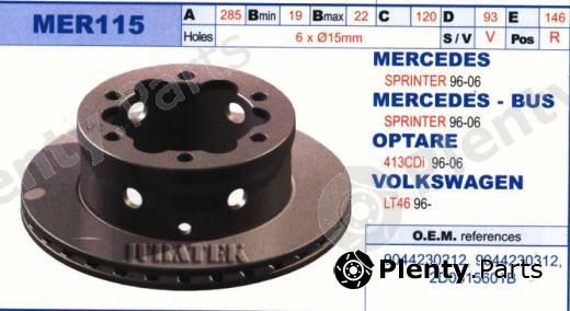  JURATEK part MER115 Brake Disc