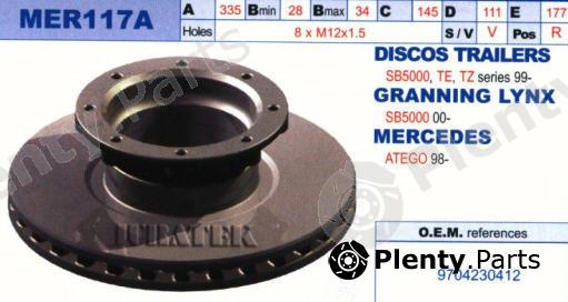  JURATEK part MER117A Brake Disc
