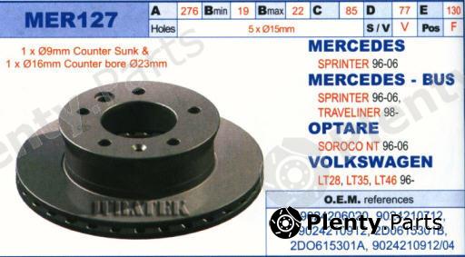  JURATEK part MER127 Brake Disc