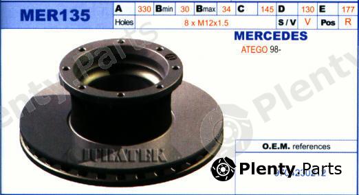  JURATEK part MER135 Brake Disc
