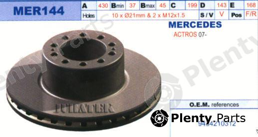  JURATEK part MER144 Brake Disc