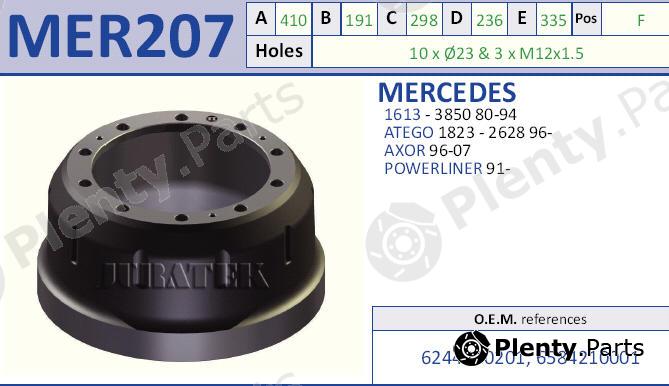  JURATEK part MER207 Brake Drum