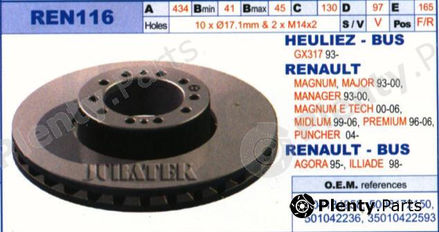  JURATEK part REN116 Brake Disc