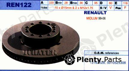  JURATEK part REN122 Brake Disc