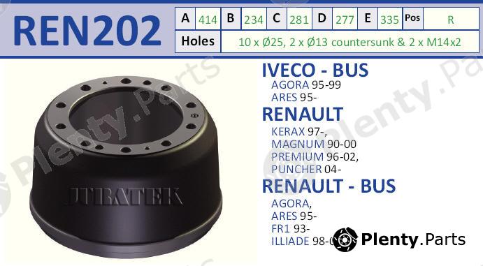  JURATEK part REN202 Brake Drum