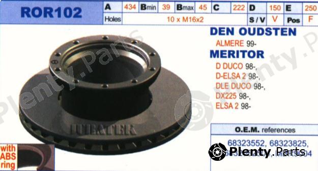  JURATEK part ROR102 Brake Disc