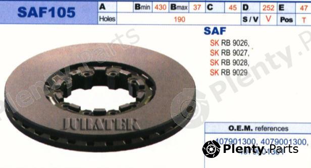  JURATEK part SAF105 Brake Disc