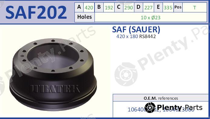  JURATEK part SAF202 Brake Drum
