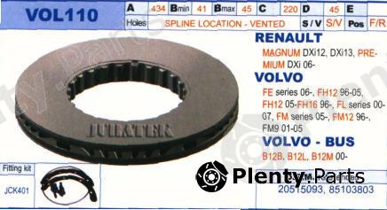  JURATEK part VOL110 Brake Disc