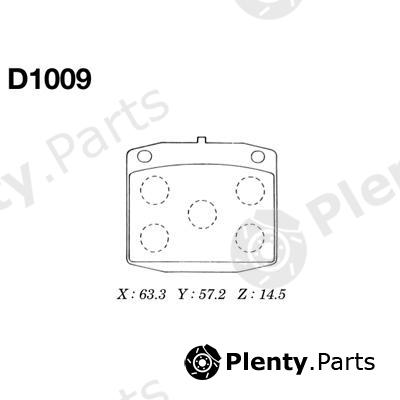  MK Kashiyama part D1009 Brake Pad Set, disc brake