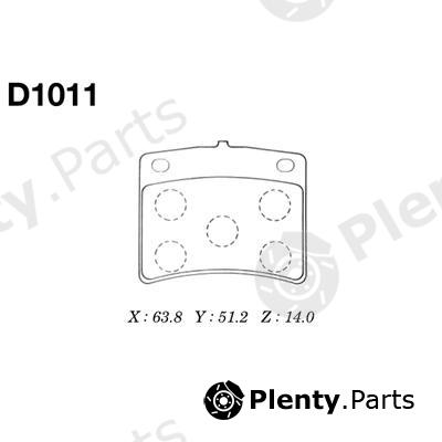  MK Kashiyama part D1011 Brake Pad Set, disc brake