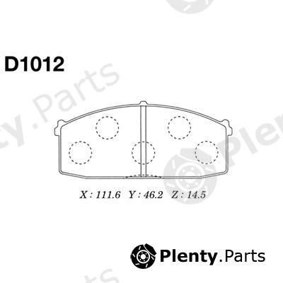  MK Kashiyama part D1012 Brake Pad Set, disc brake