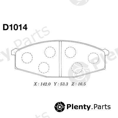  MK Kashiyama part D1014 Brake Pad Set, disc brake