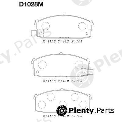  MK Kashiyama part D1028M Brake Pad Set, disc brake