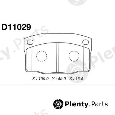  MK Kashiyama part D11029 Brake Pad Set, disc brake