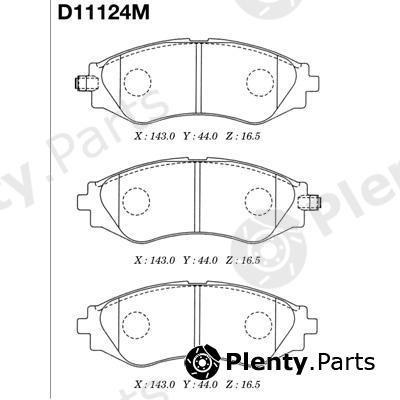  MK Kashiyama part D11124M Brake Pad Set, disc brake