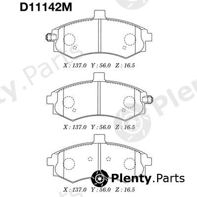  MK Kashiyama part D11142M Brake Pad Set, disc brake