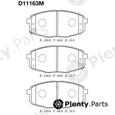  MK Kashiyama part D11163M Brake Pad Set, disc brake