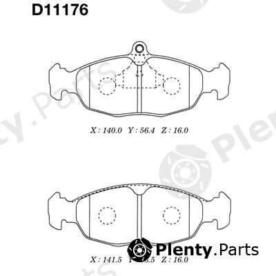  MK Kashiyama part D11176 Brake Pad Set, disc brake