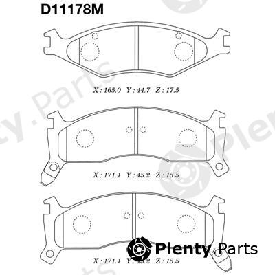  MK Kashiyama part D11178M Brake Pad Set, disc brake