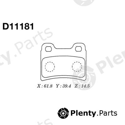  MK Kashiyama part D11181 Brake Pad Set, disc brake