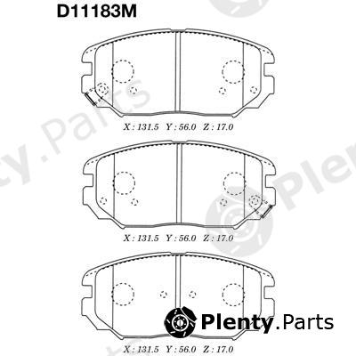  MK Kashiyama part D11183M Brake Pad Set, disc brake