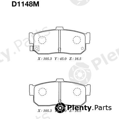  MK Kashiyama part D1148M Brake Pad Set, disc brake