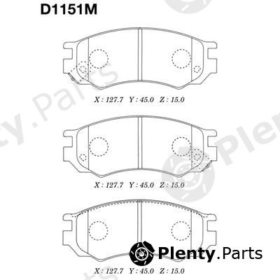  MK Kashiyama part D1151M Brake Pad Set, disc brake