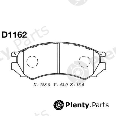  MK Kashiyama part D1162 Brake Pad Set, disc brake