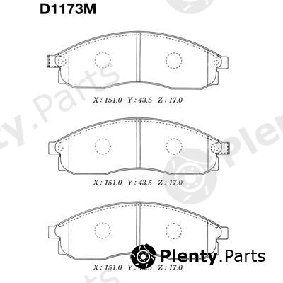  MK Kashiyama part D1173M Brake Pad Set, disc brake