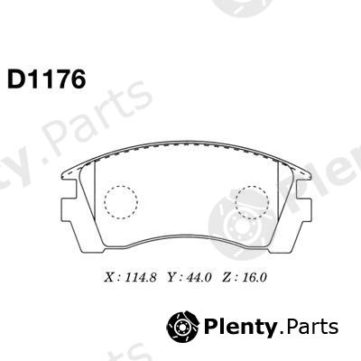  MK Kashiyama part D1176 Brake Pad Set, disc brake
