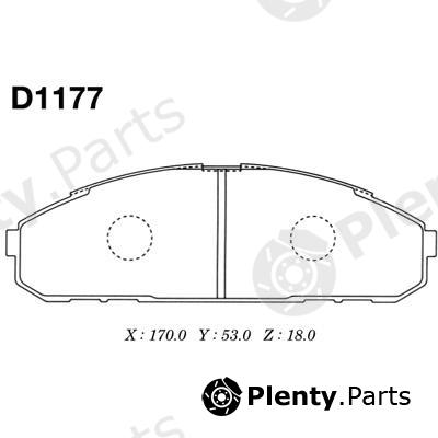  MK Kashiyama part D1177 Brake Pad Set, disc brake