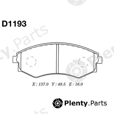  MK Kashiyama part D1193 Brake Pad Set, disc brake