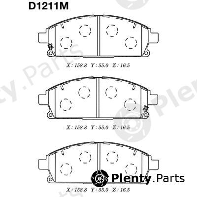  MK Kashiyama part D1211M Brake Pad Set, disc brake