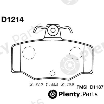  MK Kashiyama part D1214 Brake Pad Set, disc brake