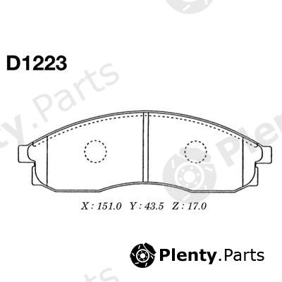  MK Kashiyama part D1223 Brake Pad Set, disc brake