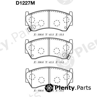  MK Kashiyama part D1227M Brake Pad Set, disc brake