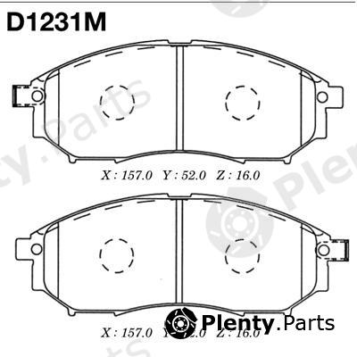  MK Kashiyama part D1231M Brake Pad Set, disc brake