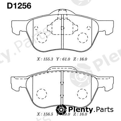  MK Kashiyama part D1256 Brake Pad Set, disc brake