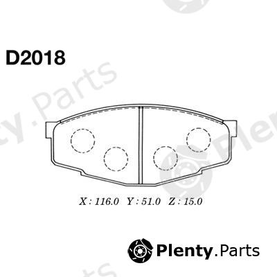  MK Kashiyama part D-2018 (D2018) Brake Pad Set, disc brake
