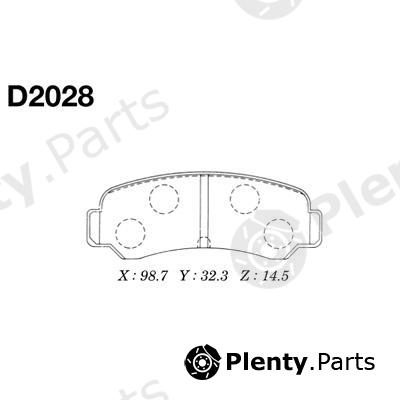  MK Kashiyama part D2028 Brake Pad Set, disc brake